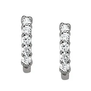 Diamond Huggie Earrings