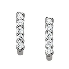 Diamond Huggie Earrings