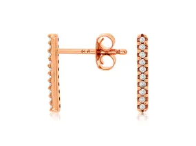 Diamond Line Post Earrings