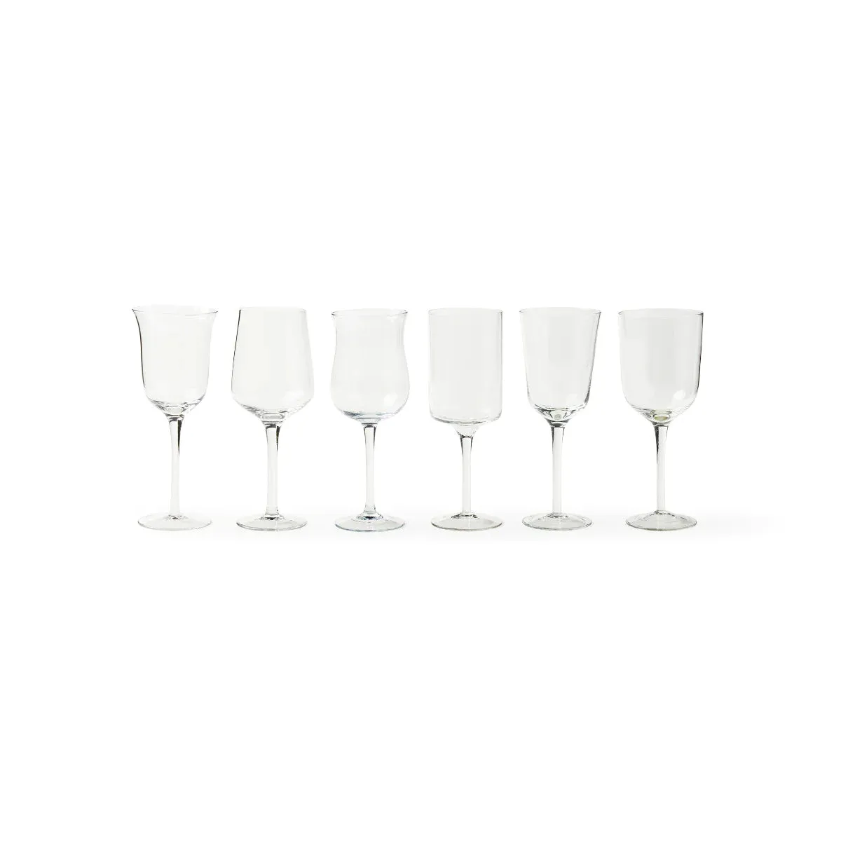 DISEGUALE SET 6 GOBLETS MIXED SHAPES