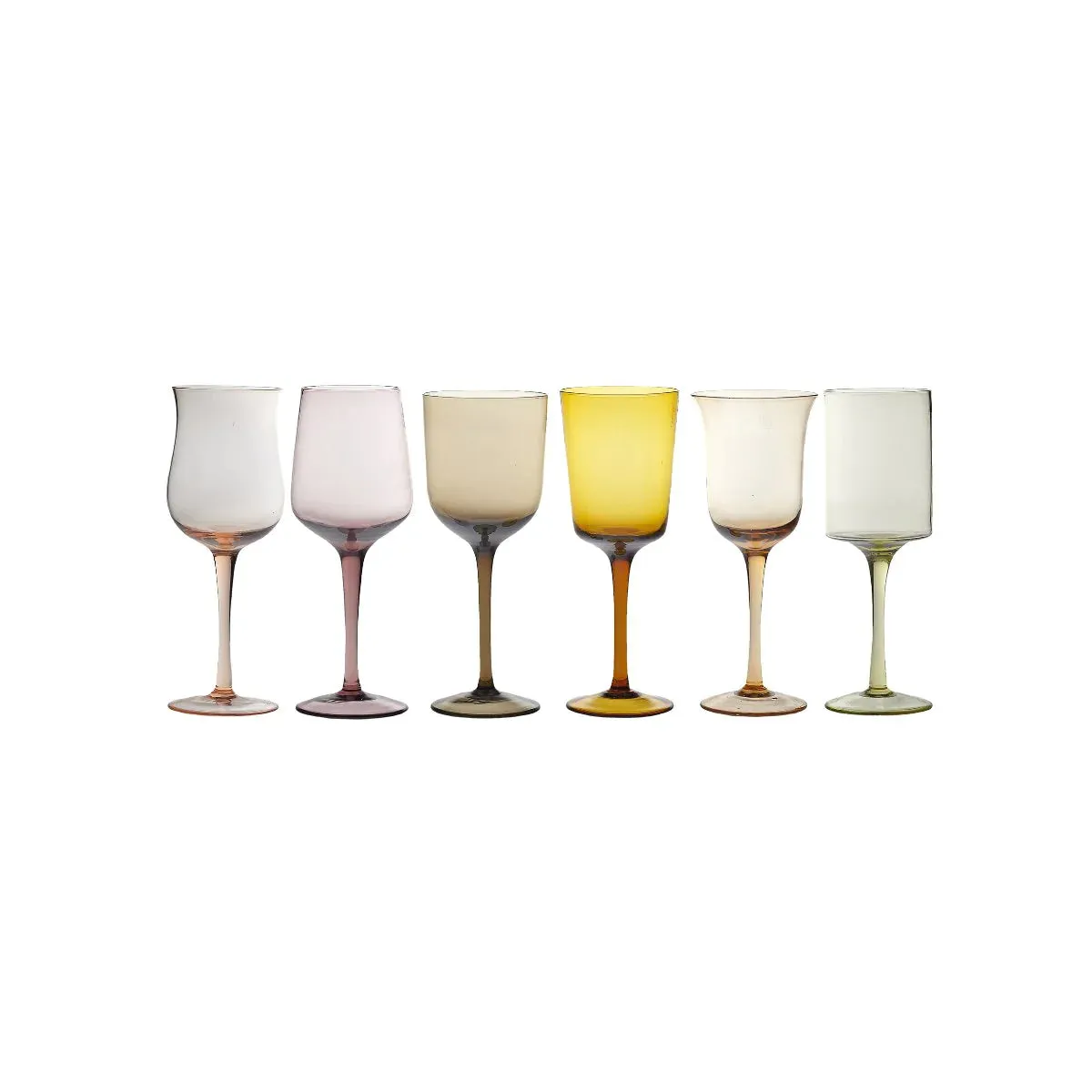 DISEGUALE SET 6 GOBLETS MIXED SHAPES
