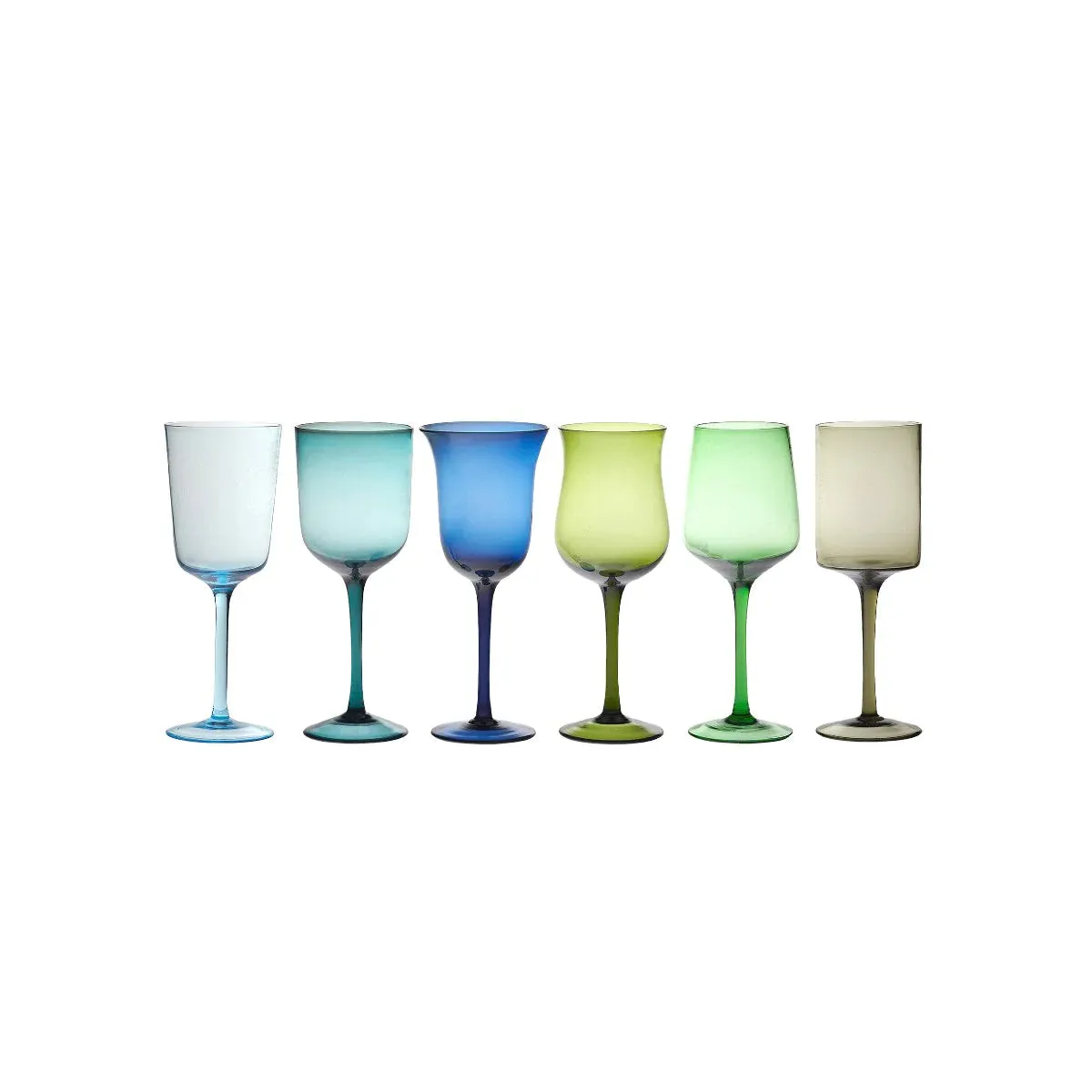 DISEGUALE SET 6 GOBLETS MIXED SHAPES