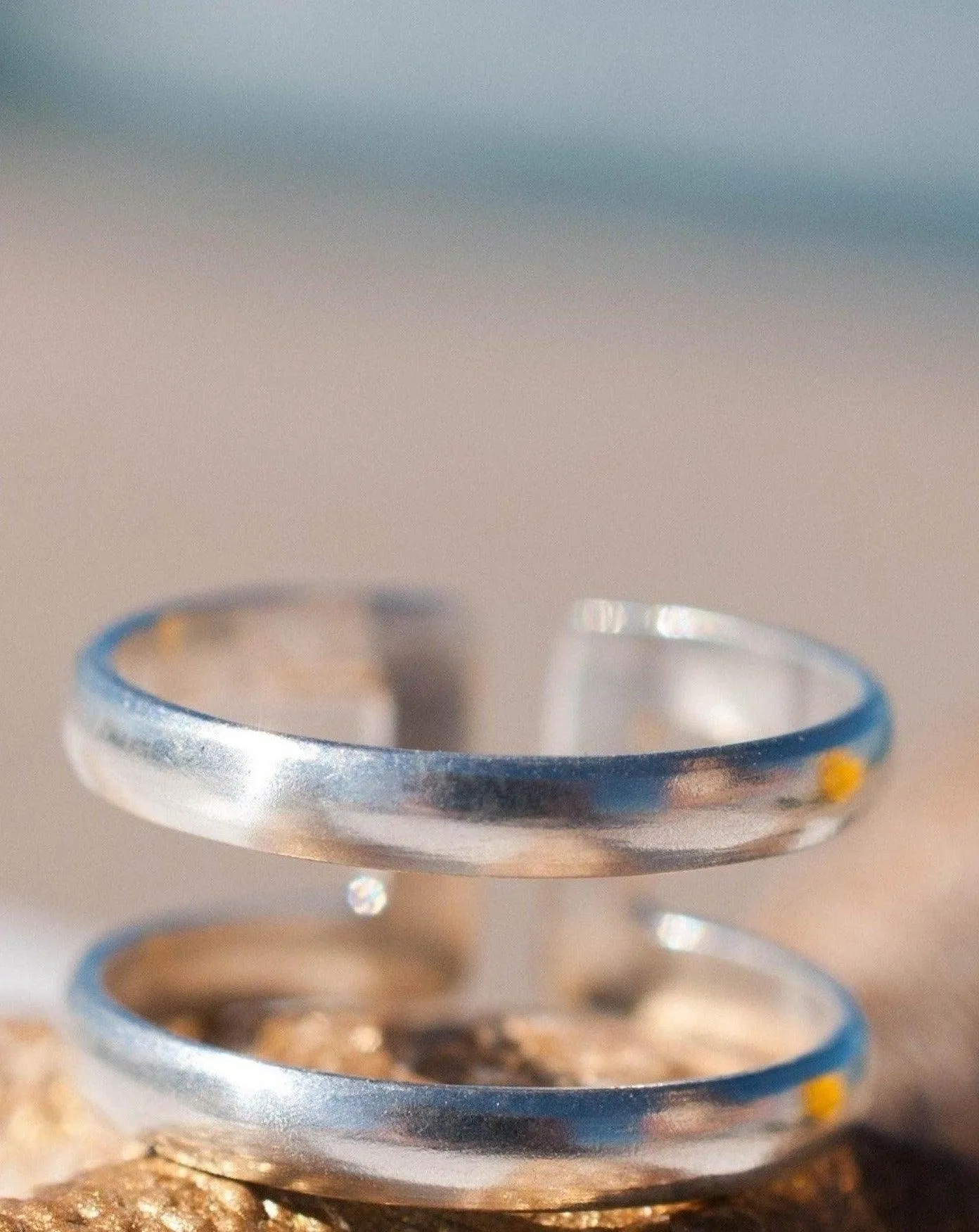 Double Thin Band Ring ~ Sterling Silver 925 ~ MR146