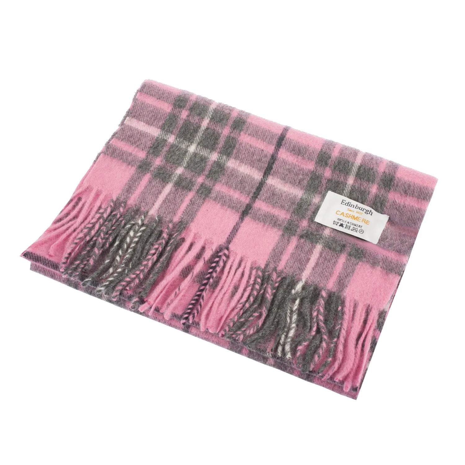Edinburgh Cashmere Scarf  Gresham/Pink-Derby