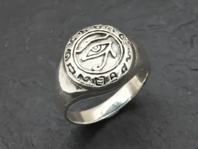 Egyptian Eye Ring - Silver Egyptian Ring, Ancient Silver Ring
