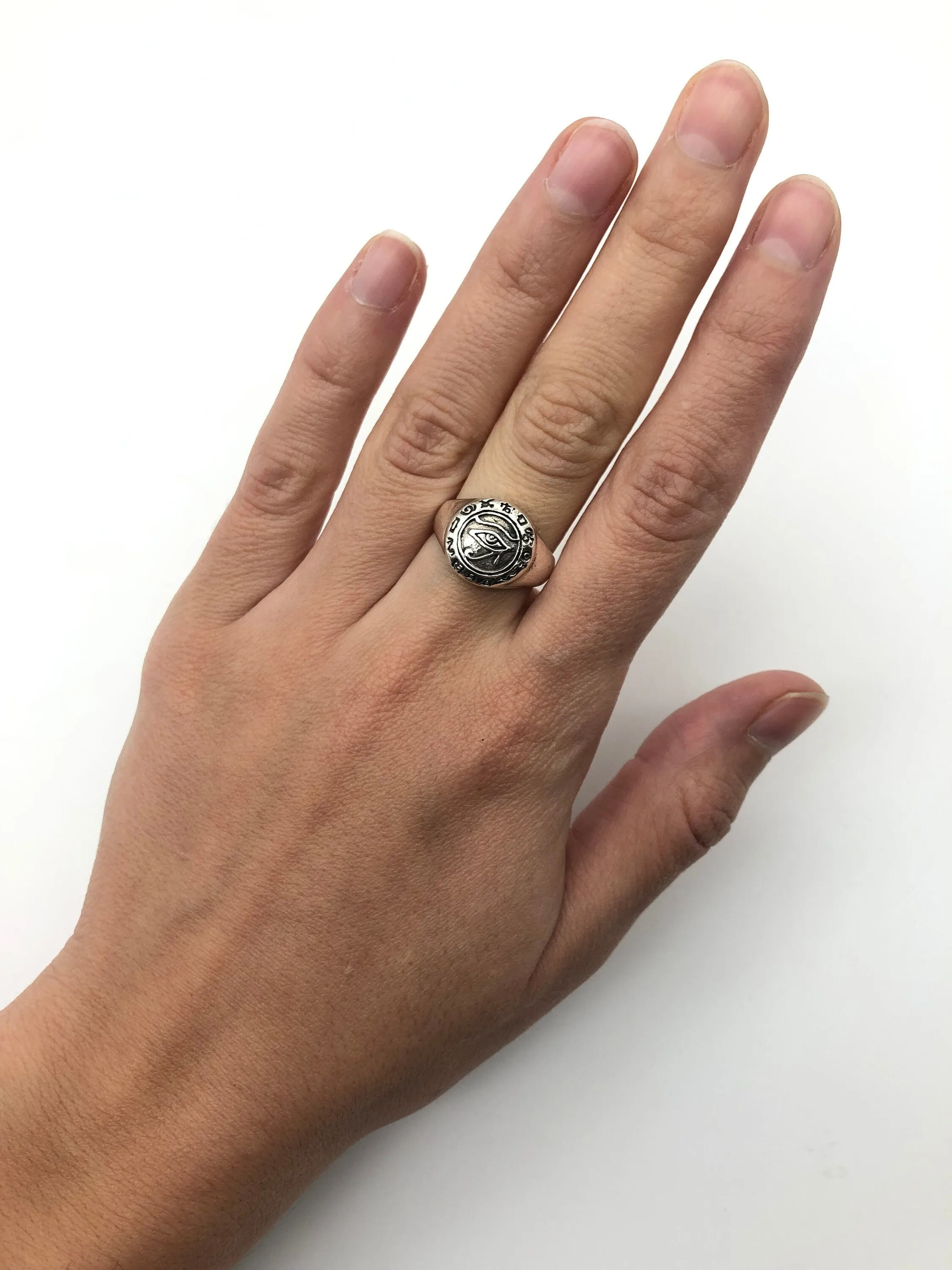 Egyptian Eye Ring - Silver Egyptian Ring, Ancient Silver Ring