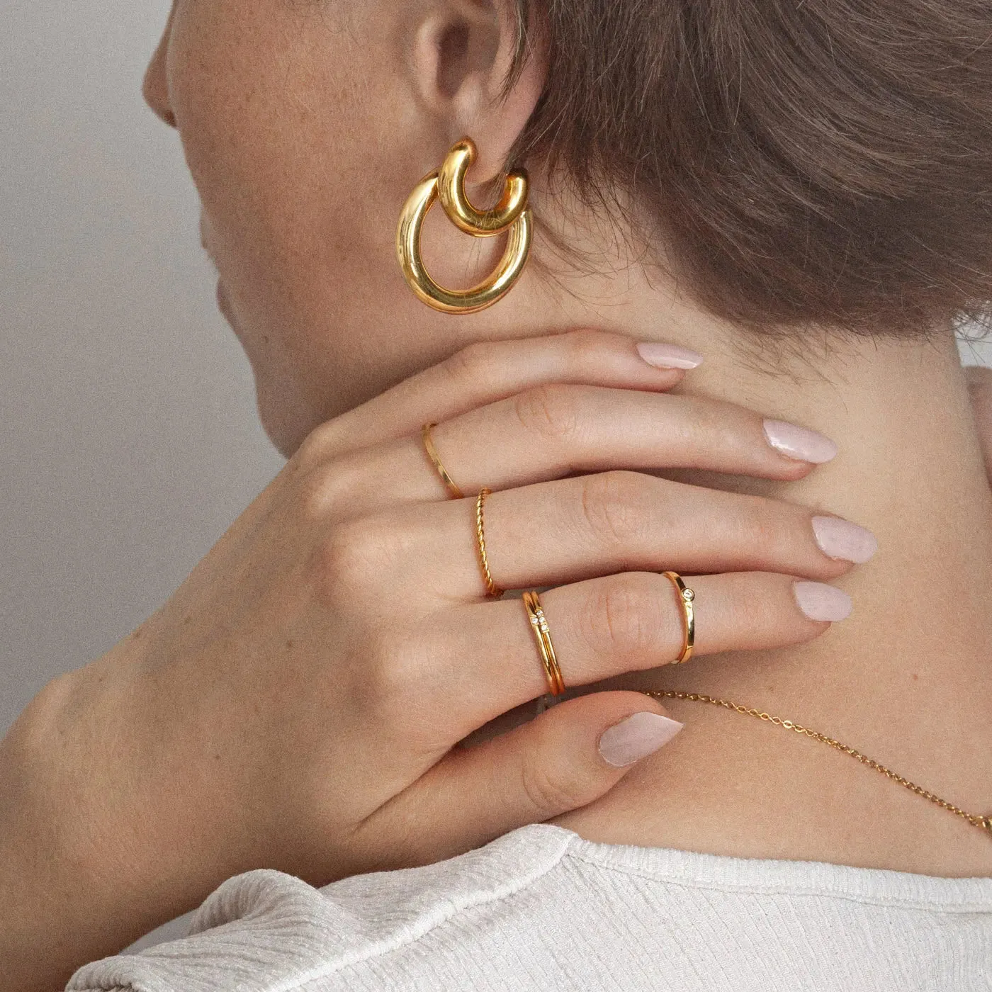 Evi - Thin Twisted Ring Stainless Steel