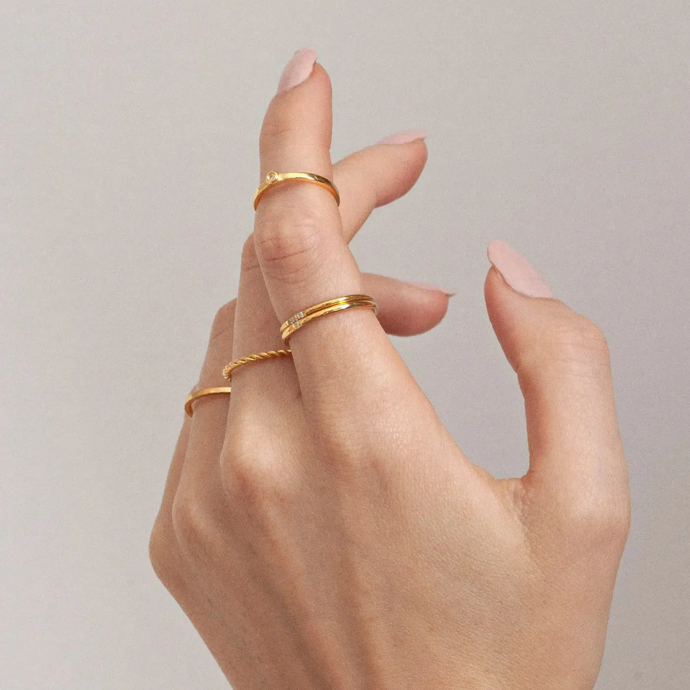 Evi - Thin Twisted Ring Stainless Steel
