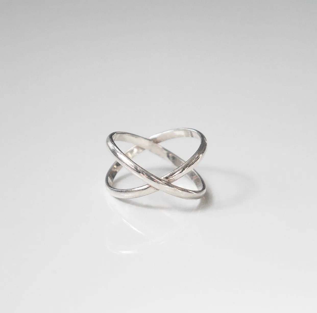 Ex Oh Silver Ring . 925 sterling silver