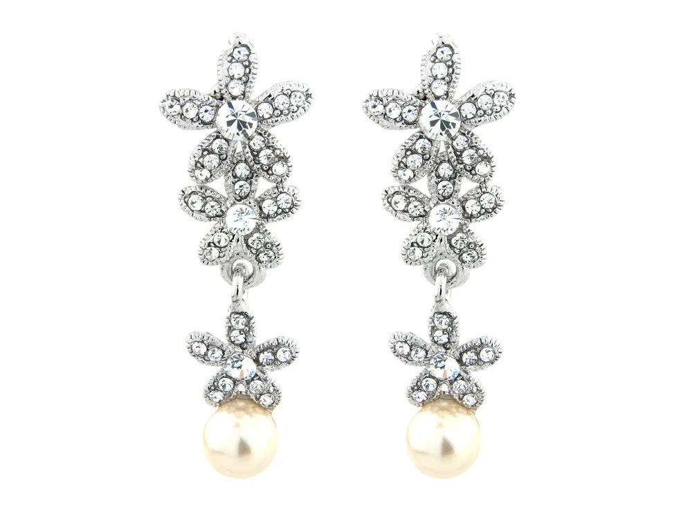 Faith Crystal and Pearl Earrings