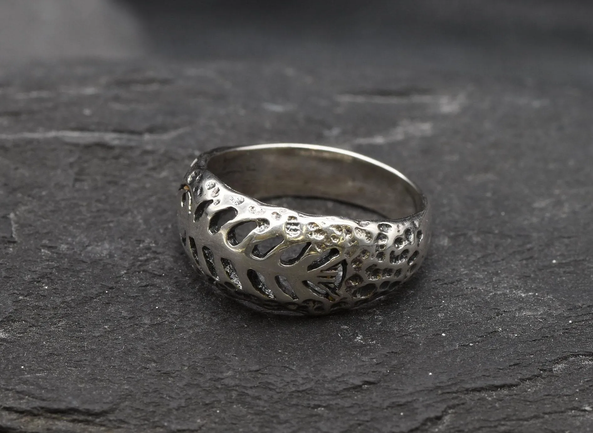 Fish Bone Ring - Silver Fish Ring - Artistic Silver Ring