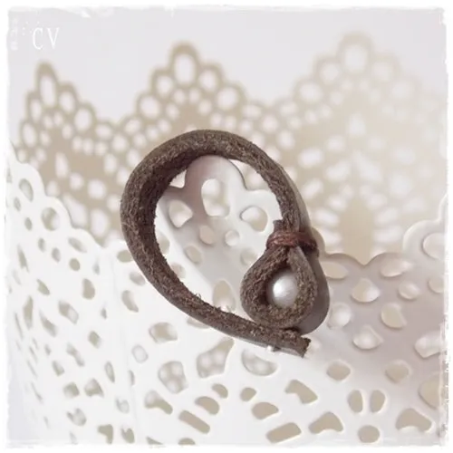 Freshwater Pearl Leather Ring