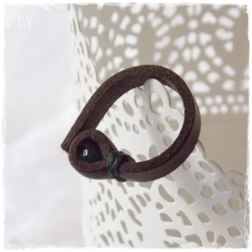 Freshwater Pearl Leather Ring