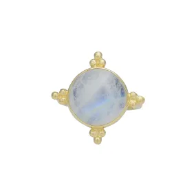 Full Moon Gold Moonstone Ring