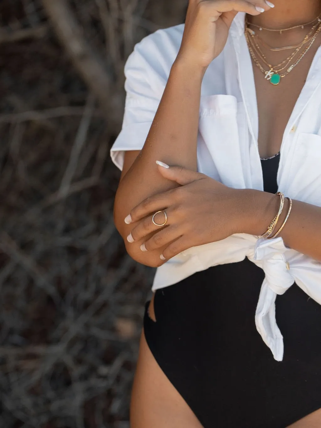 Gold Circle Ring - Pomaika'i