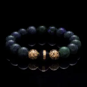 Gold Enamel Black Azurite