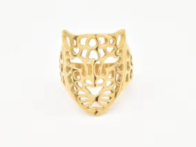 Gold Jaguar Ring - Gold Panther Band, Gold Warrior Ring Ring