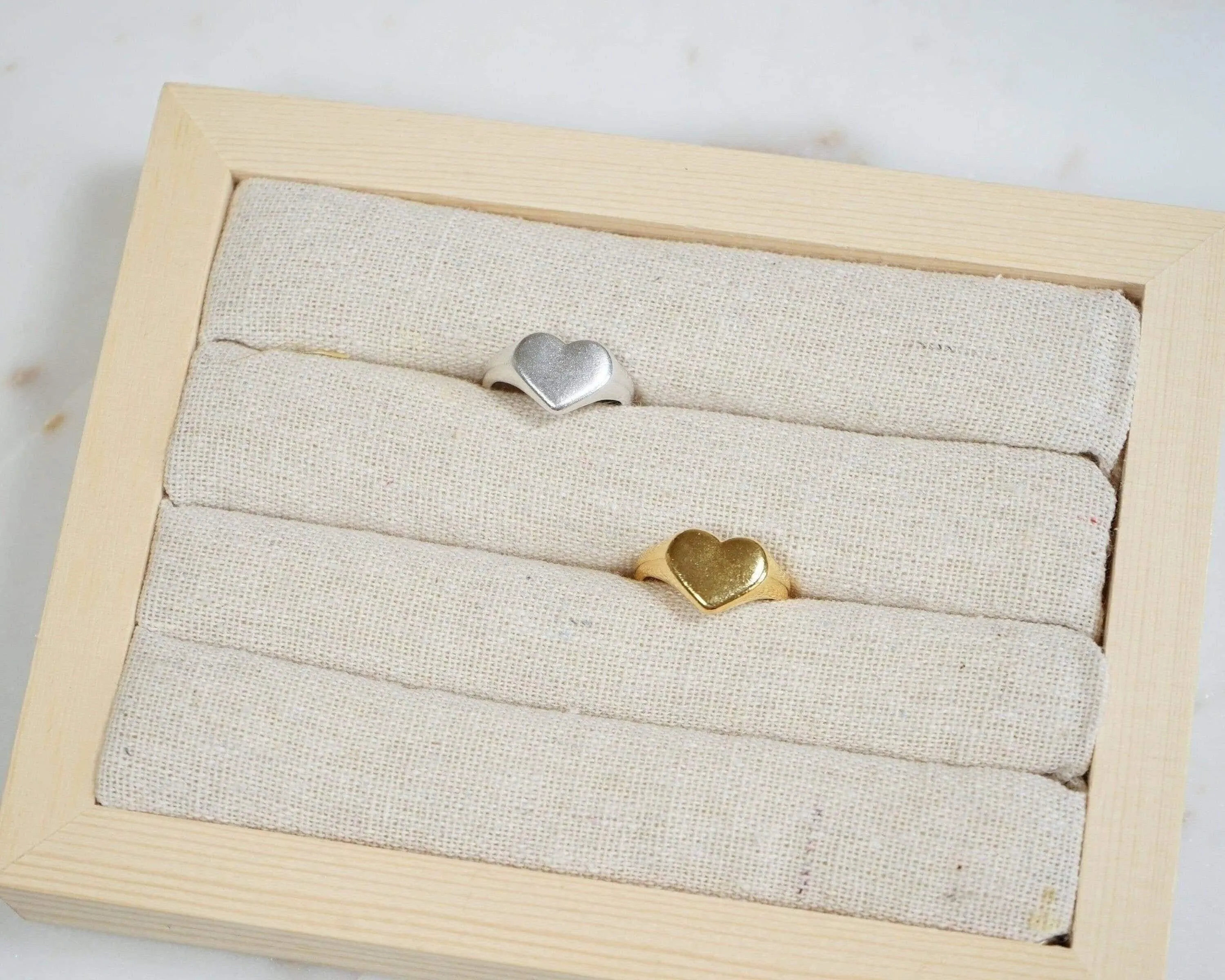 Gold Signet Heart Ring