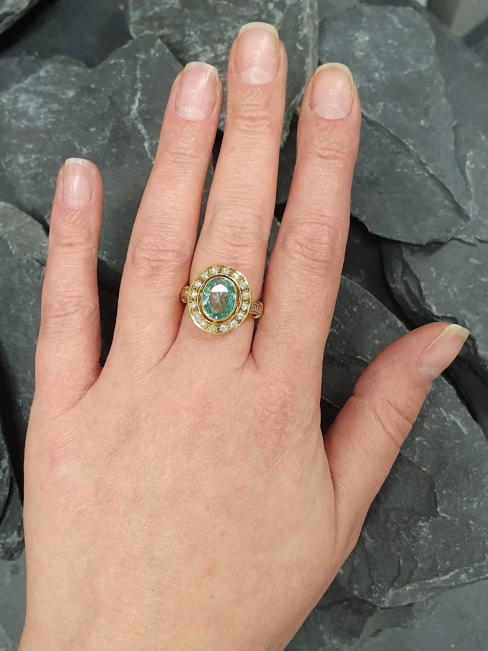 Gold Victorian Aquamarine Ring - Oval Aquamarine Vintage Ring - March Birthstone Ring