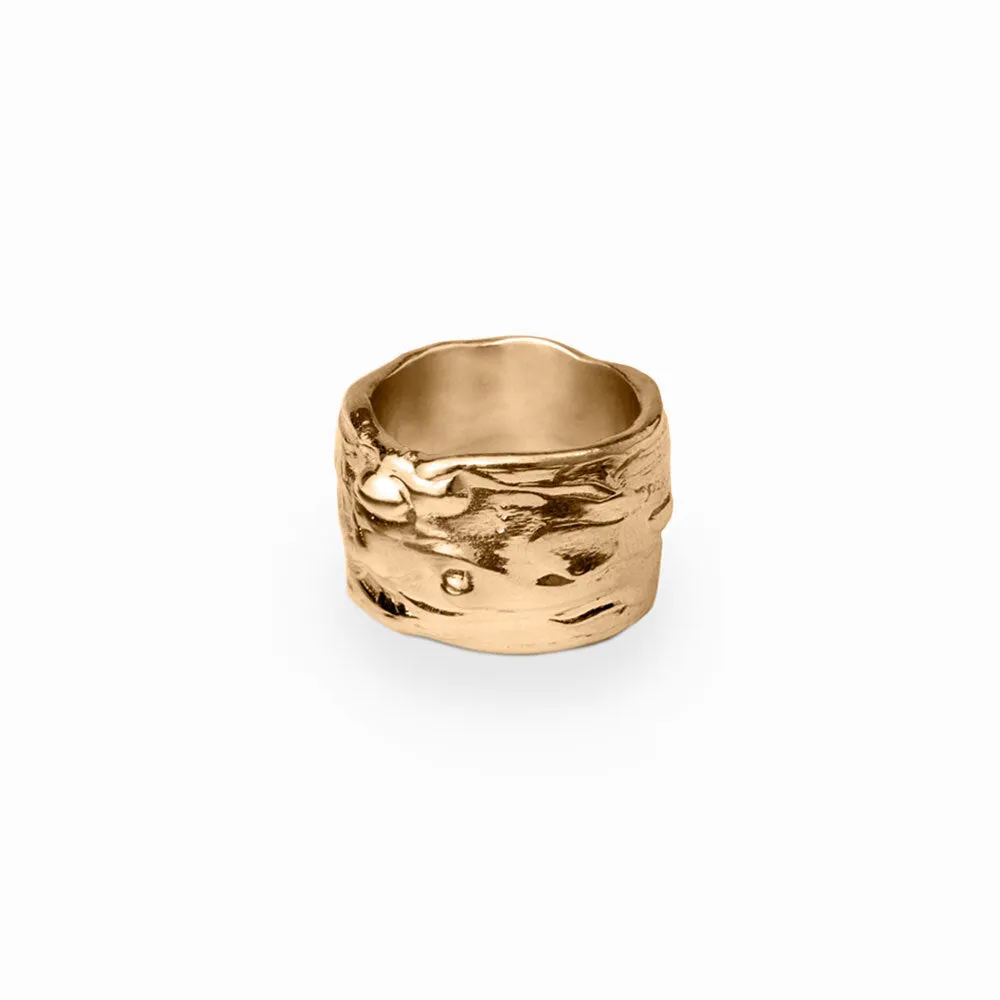 Gold Waterfall Ring - Wide