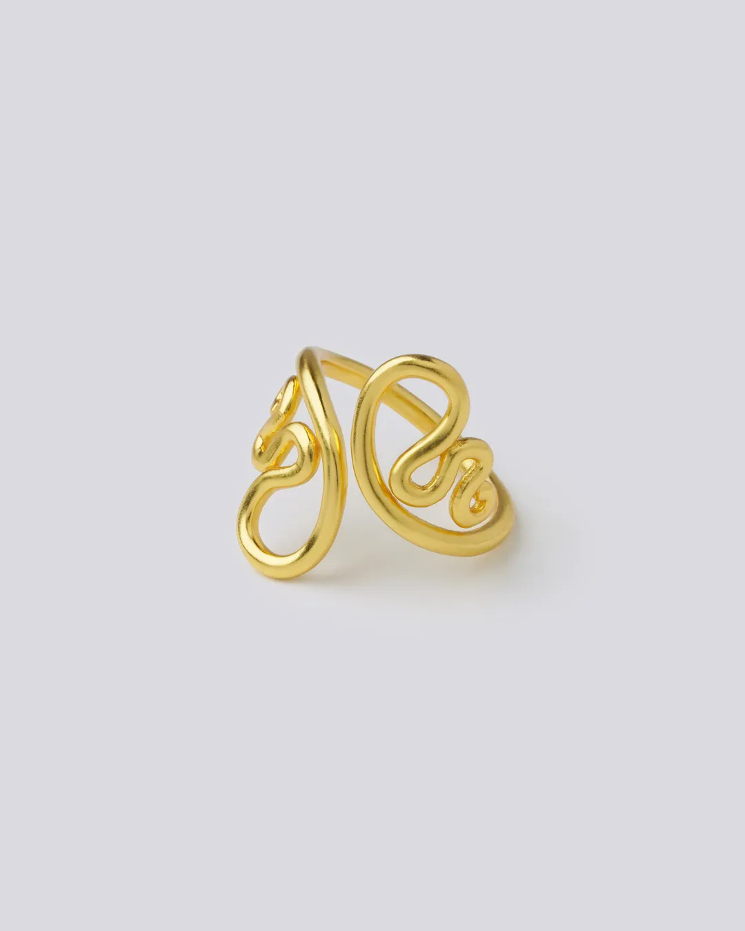 Golden spiral gold ring