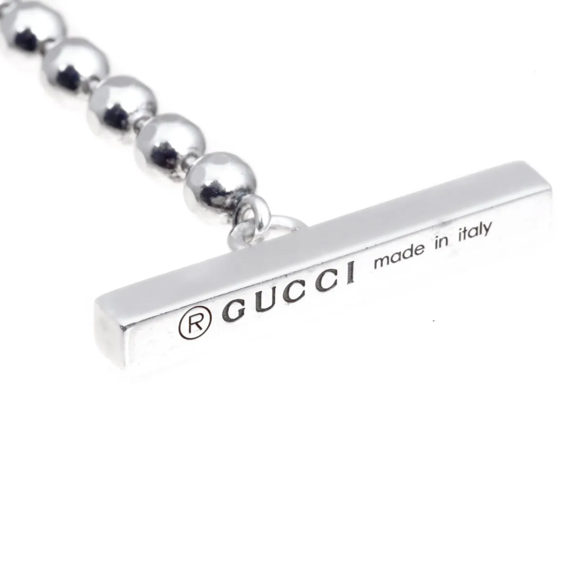 Gucci Cuban Link Toggle Silver Bracelet