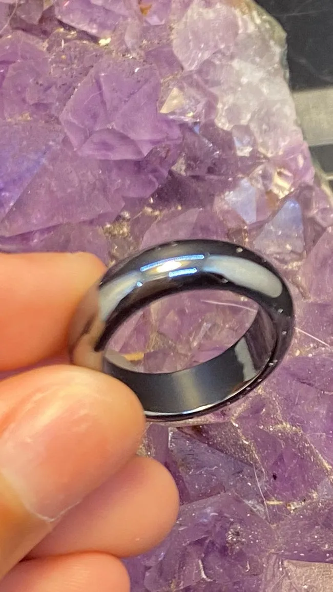 Hematite Dome Band Ring