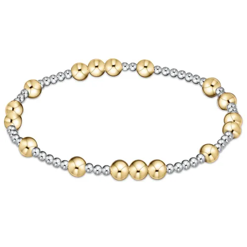 Hope unwritten 5mm bead bracelet - mixed metal