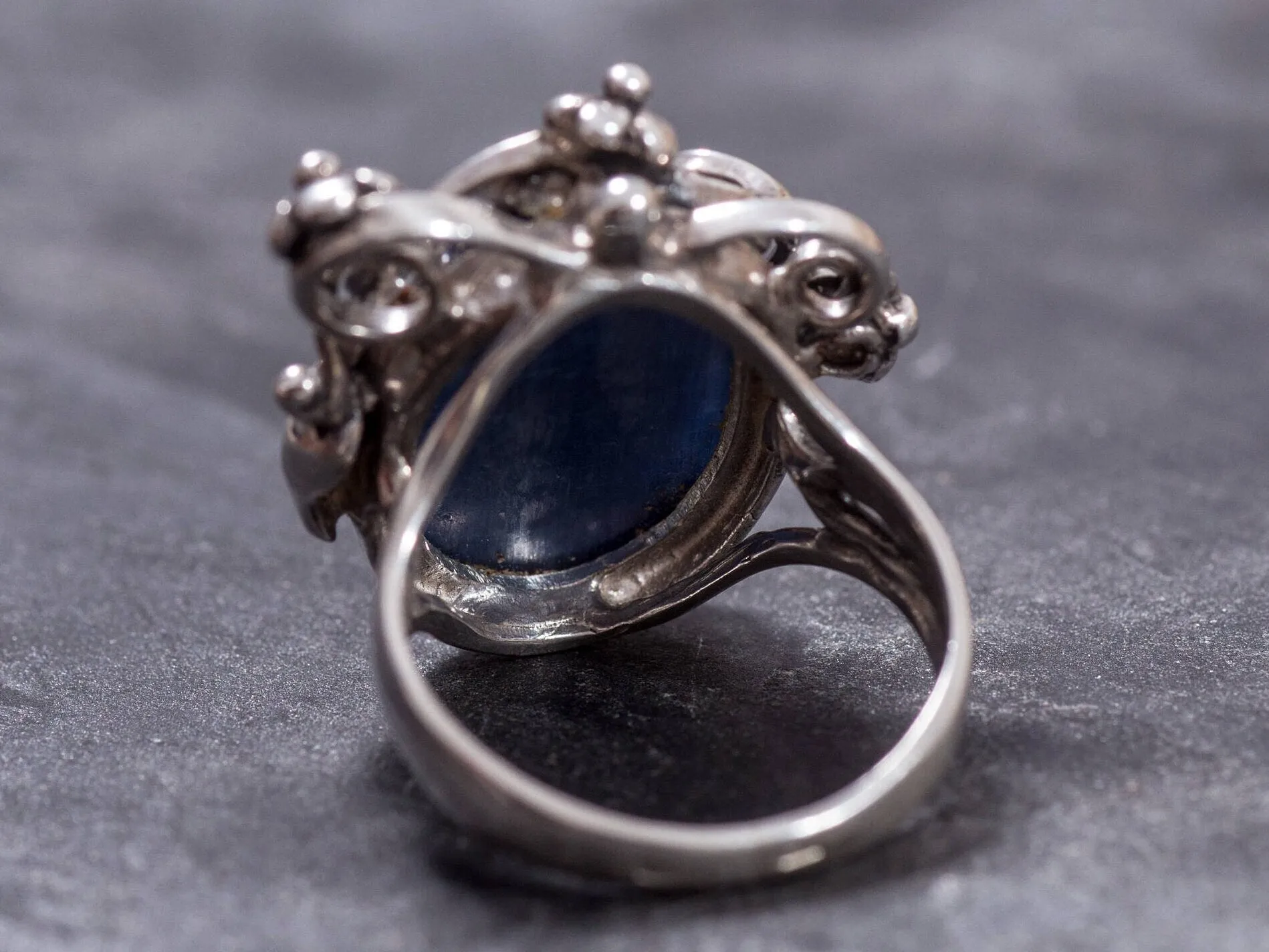 Kyanite Silver Ring - Blue Boho Ring - Statement Kyanite Ring