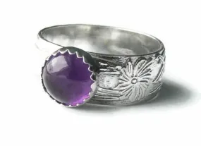 Large Natural Amethyst Ring