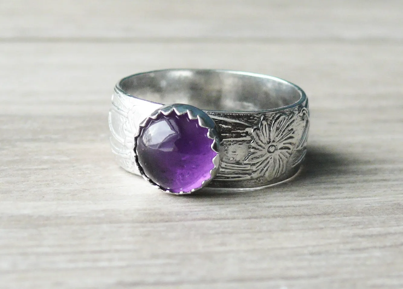 Large Natural Amethyst Ring