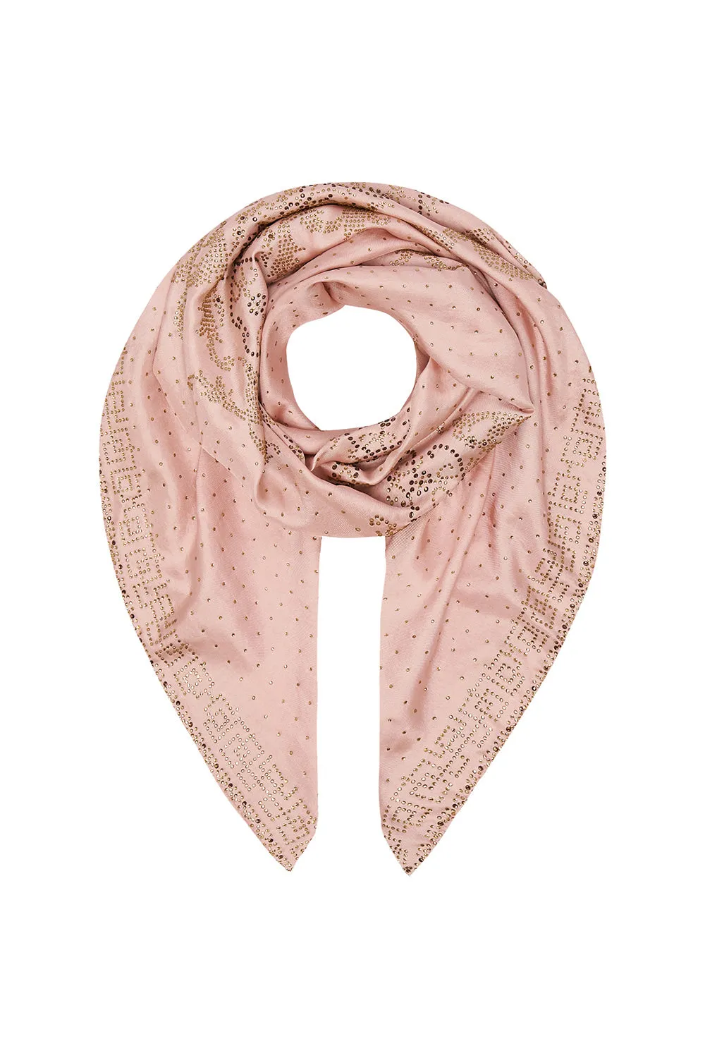 LARGE SQUARE SCARF LUXE PINK