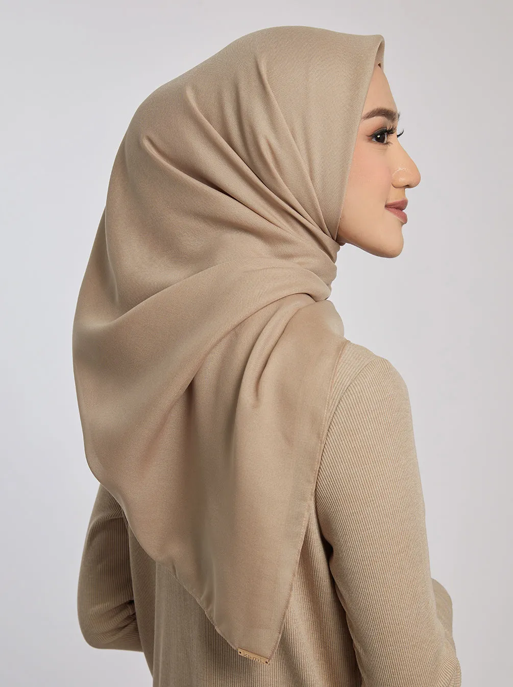 LIGHT VOILE SCARF PLAIN LATTE