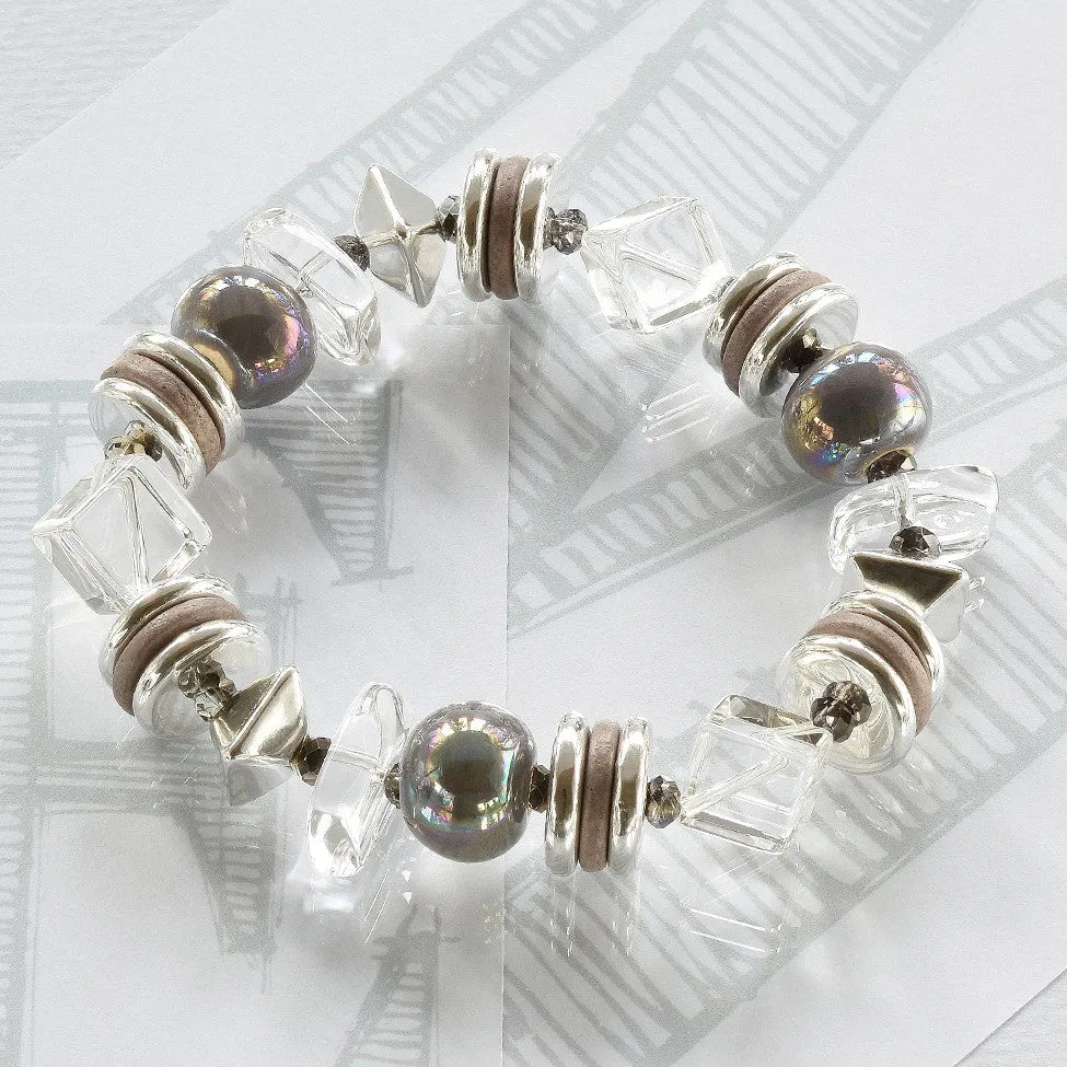 Mimi Crystal Bracelet – Grey