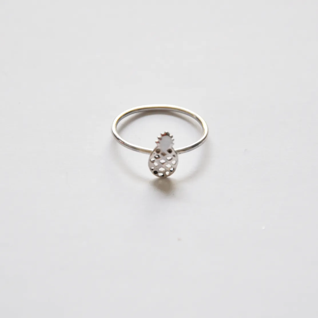 Mini Silver Pineapple Ring