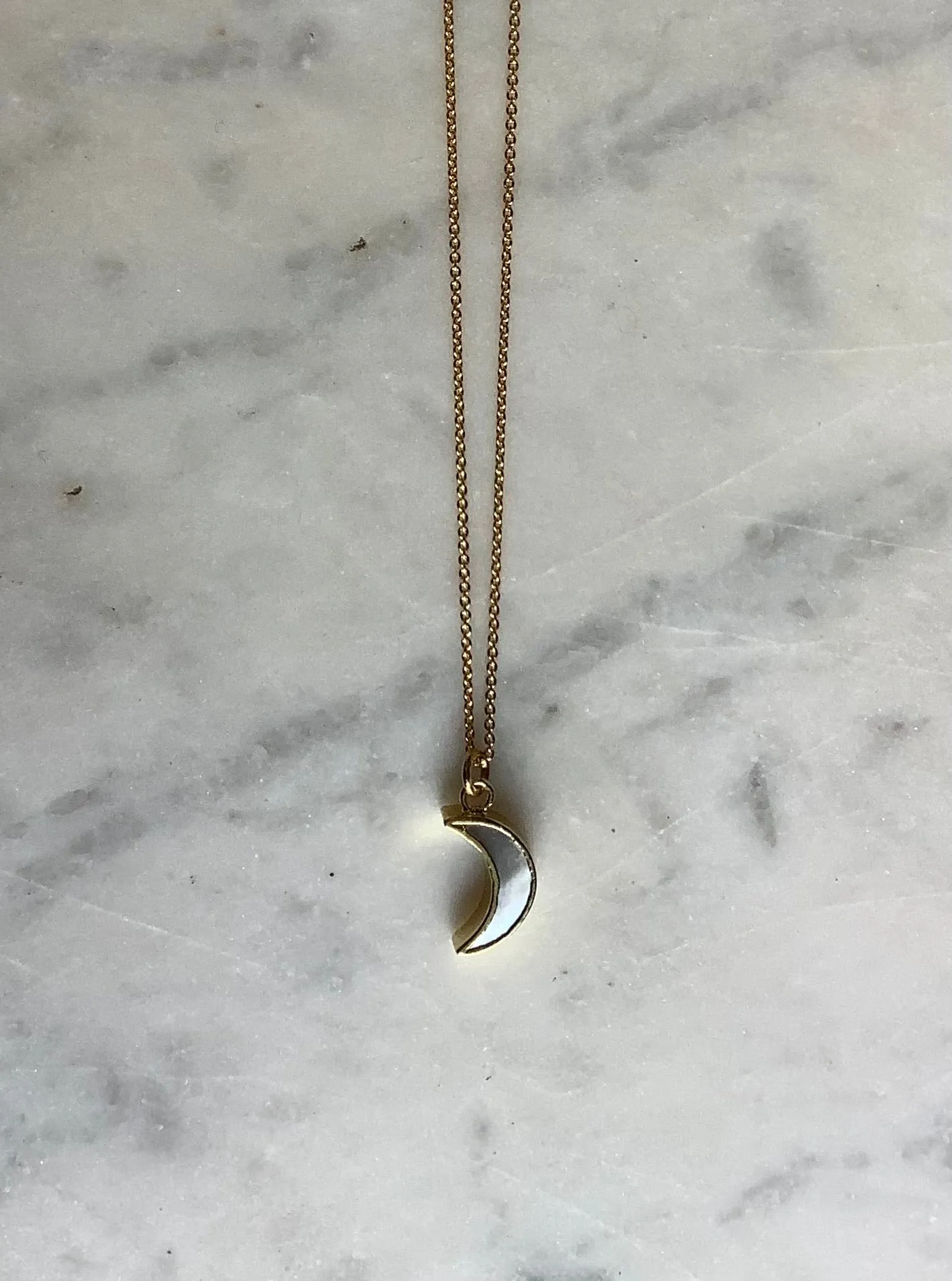 Mother of Pearl Moon Necklace