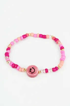 My Doris - Pink Happy Face Bracelet