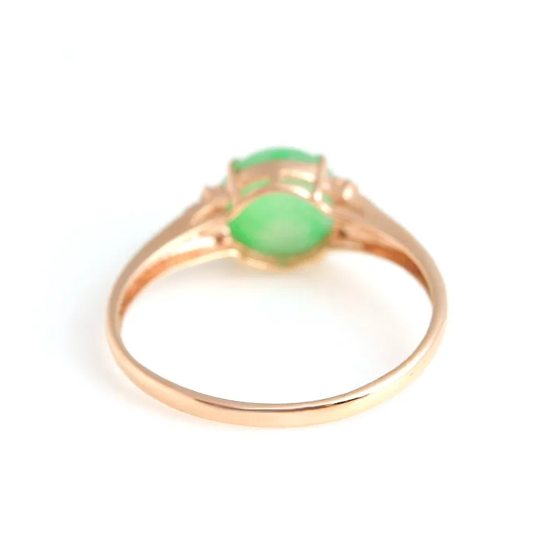 Natural Jade Ring Jadeite Gold Ring RG75