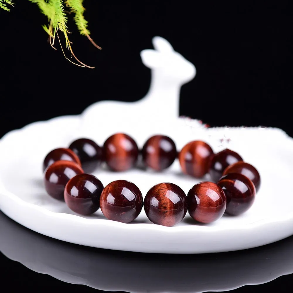 Natural Red Tiger Eye Bracelet for Men