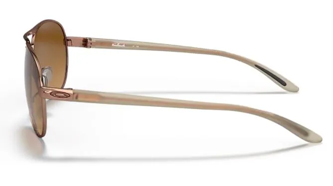 Oakley Womens Feedback Aviator Rose Gold Frame - Brown Gradient Lens - Polarized Sunglasses