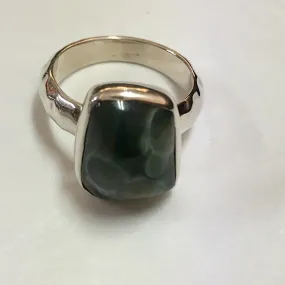 OCEAN JASPER STONE ON STERLING SILVER RING