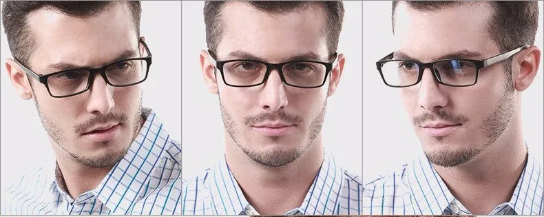 Reven Jate Unisex Full Rim Square Tr 90 Titanium Eyeglasses 1302