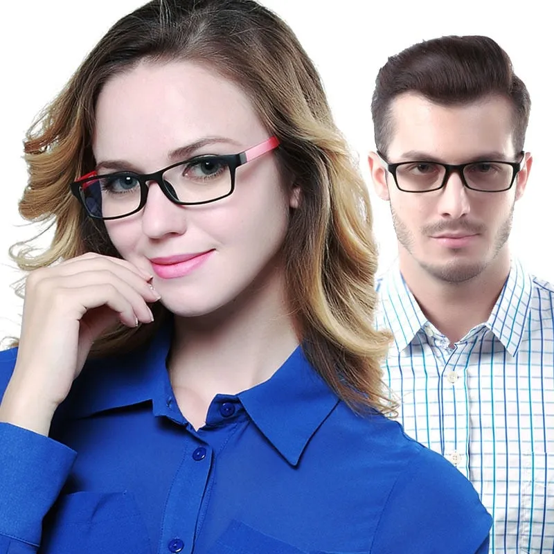 Reven Jate Unisex Full Rim Square Tr 90 Titanium Eyeglasses 1302