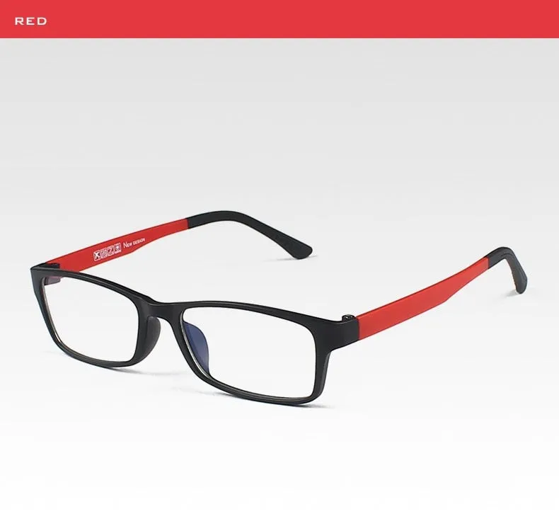Reven Jate Unisex Full Rim Square Tr 90 Titanium Eyeglasses 1302