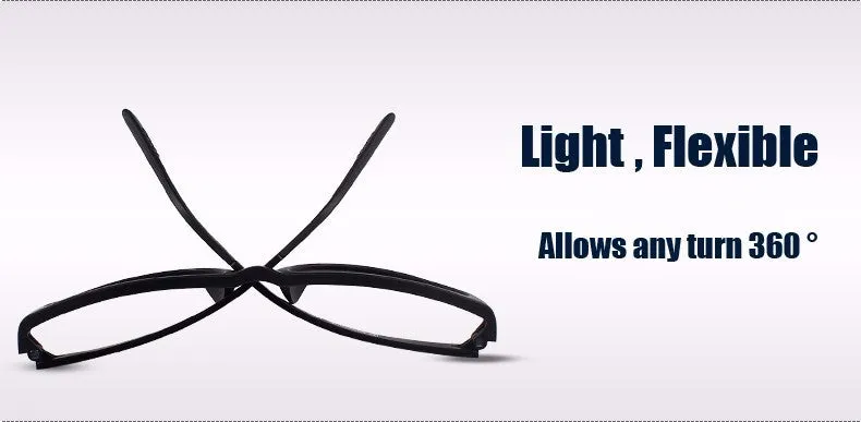 Reven Jate Unisex Full Rim Square Tr 90 Titanium Eyeglasses 1302