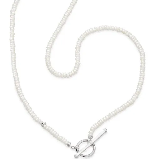 Revival Astoria Pearl Strand T-bar Necklace