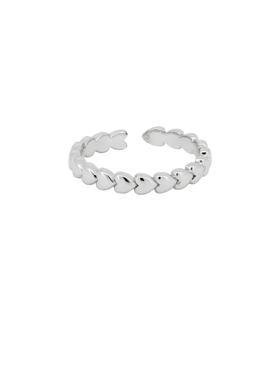 Ring - Heart Band Silver