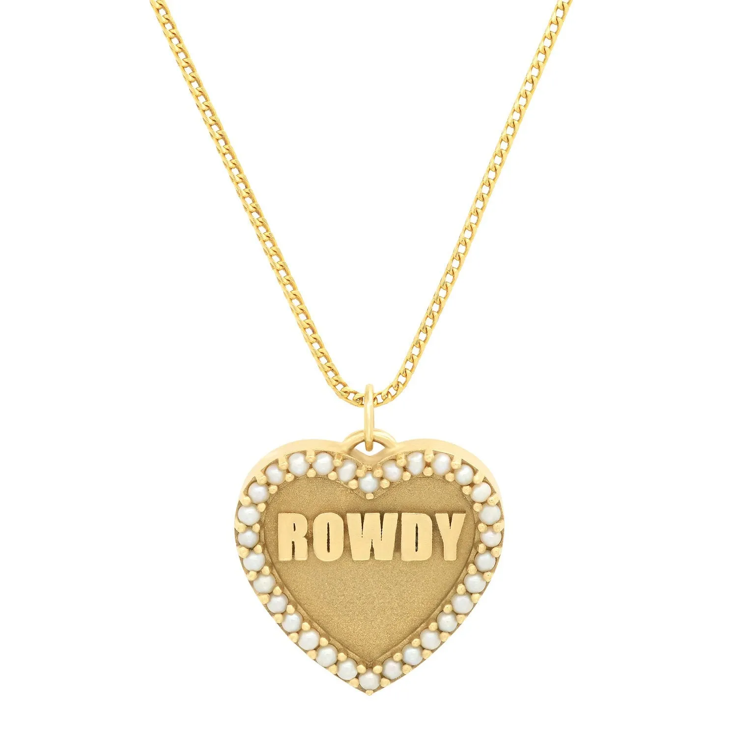 Rowdy Mini Pearl Heart Pendant