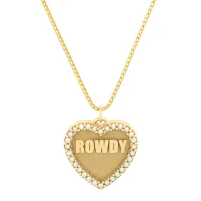 Rowdy Mini Pearl Heart Pendant