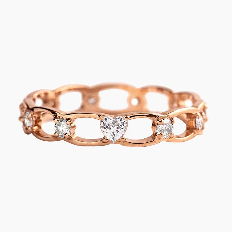 S925 Heart Sterling Silver Ring